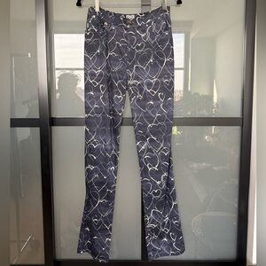 Moschino blue heart satin pants